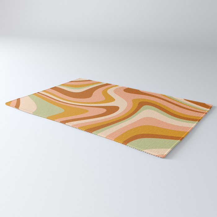Abstract Wavy Stripes LXXXII Rug Gallery Image 3