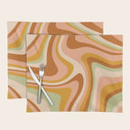 Abstract Wavy Stripes LXXXII Placemat Gallery Image 1