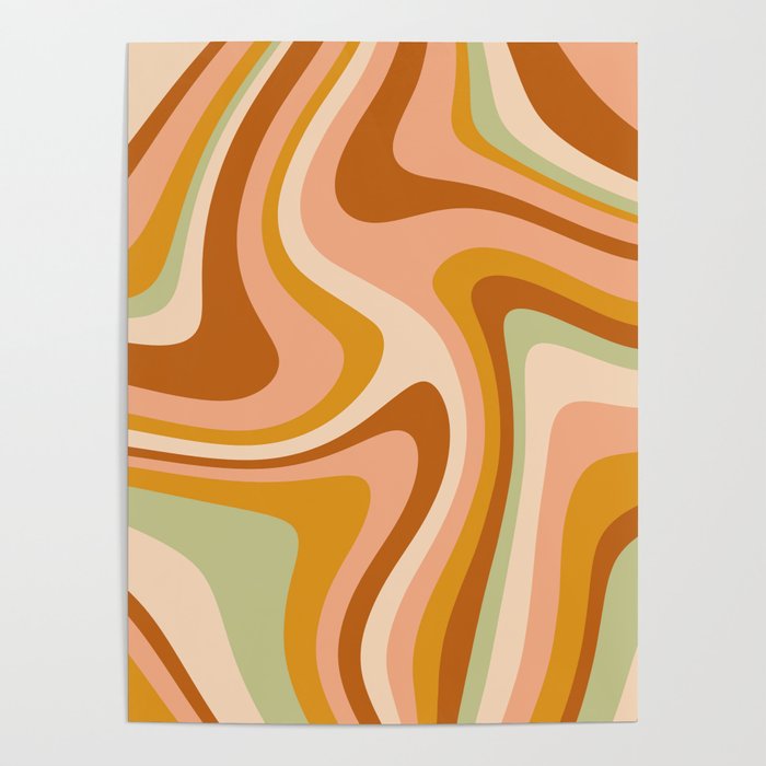 Abstract Wavy Stripes LXXXII Poster Gallery Image 4