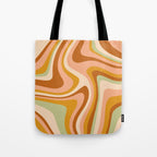 Abstract Wavy Stripes LXXXII Tote Bag Gallery Image 1