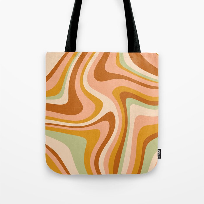 Abstract Wavy Stripes LXXXII Tote Bag Gallery Image 1