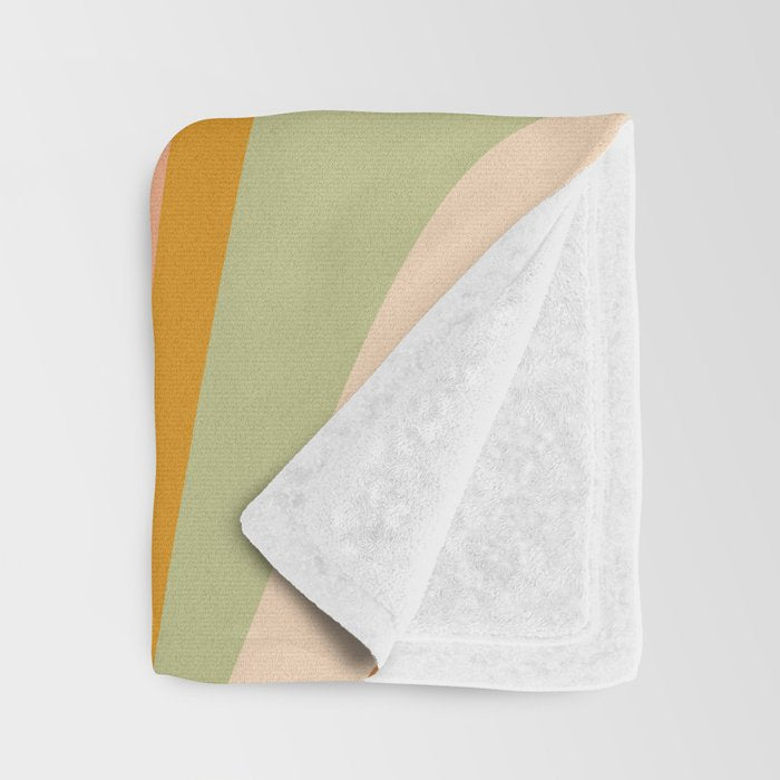 Abstract Wavy Stripes LXXXII Throw Blanket Gallery Image 3