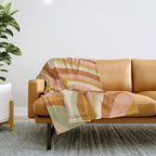 Abstract Wavy Stripes LXXXII Throw Blanket Gallery Image 1
