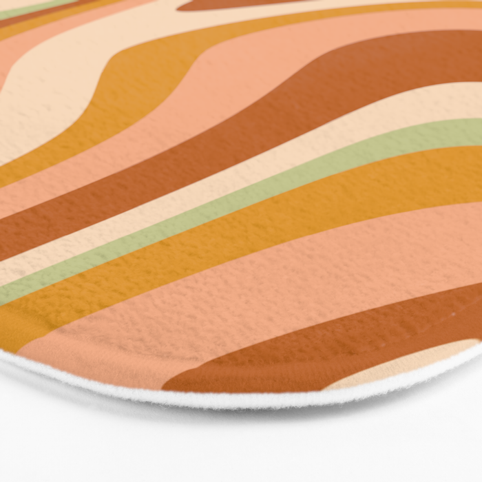 Abstract Wavy Stripes LXXXII Bath Mat Gallery Image 3