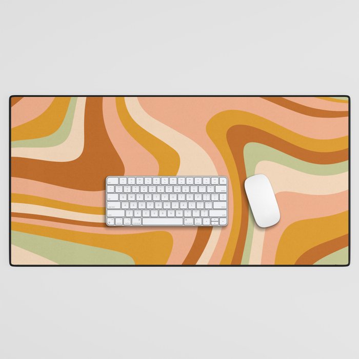 Abstract Wavy Stripes LXXXII Desk Mat Gallery Image 1