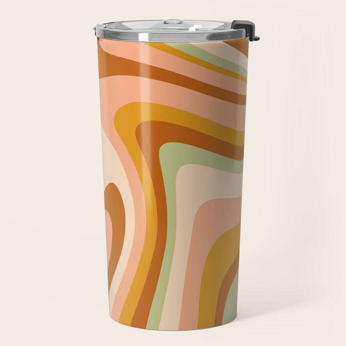 Abstract Wavy Stripes LXXXII Travel Mug Gallery Image 2