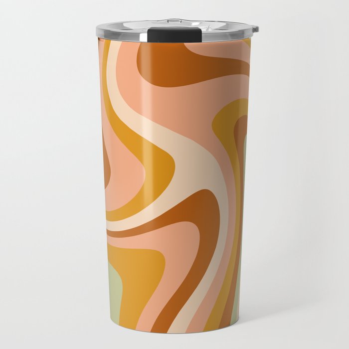 Abstract Wavy Stripes LXXXII Travel Mug Gallery Image 1