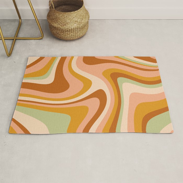 Abstract Wavy Stripes LXXXII Rug Gallery Image 1