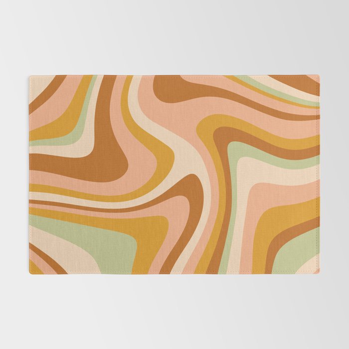 Abstract Wavy Stripes LXXXII Rug Gallery Image 2