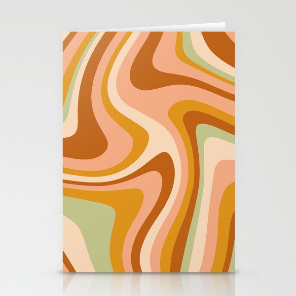 Abstract Wavy Stripes LXXXII Stationery Card Gallery Image 1