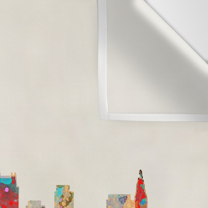 Boston city watercolor Wall Tapestry Gallery Image 3