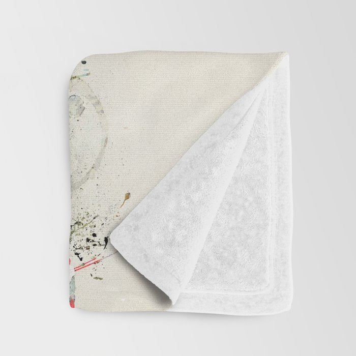 Boston city watercolor Throw Blanket Gallery Image 3