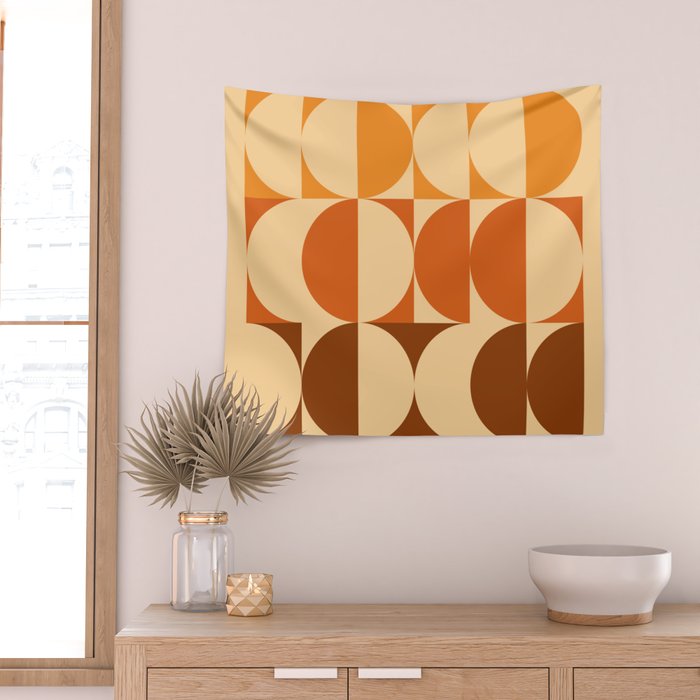 Vintage Geometric 03A Wall Tapestry Gallery Image 2