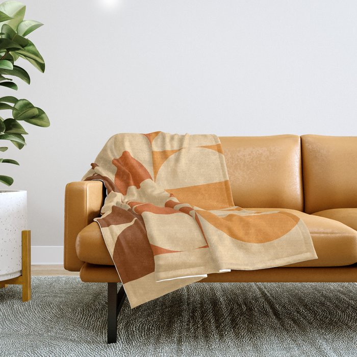Vintage Geometric 03A Throw Blanket Gallery Image 1