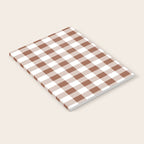 Gingham Large Brown White Notebook Gallery Image 2