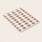 Gingham Large Brown White Notebook Gallery Image 3