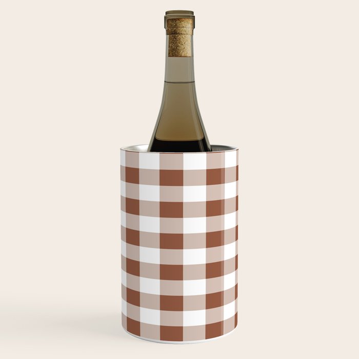 Gingham Large Brown White Wine Chiller Gallery Image 3