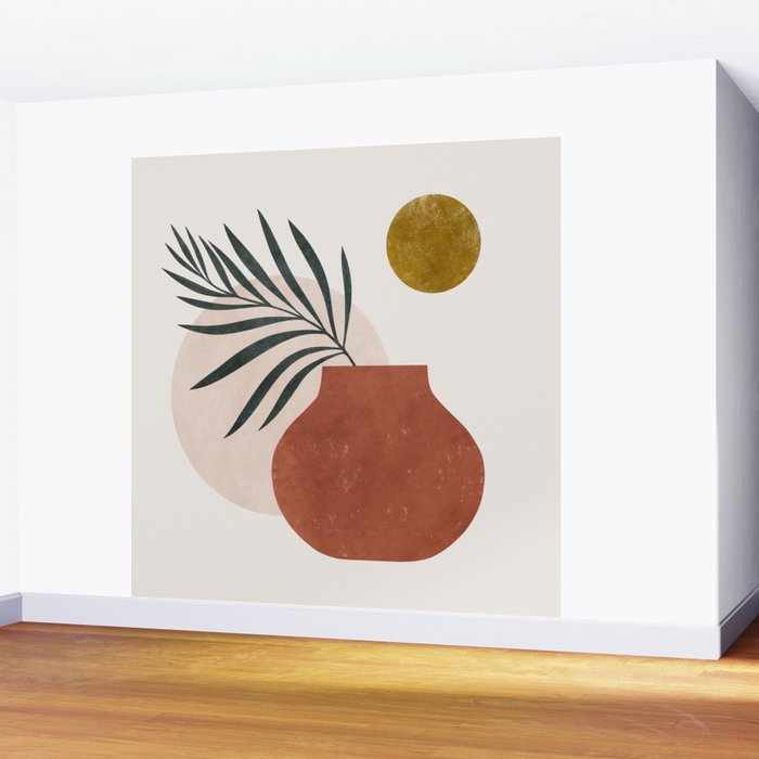 palm and vase Wall Mural Gallery Image 2