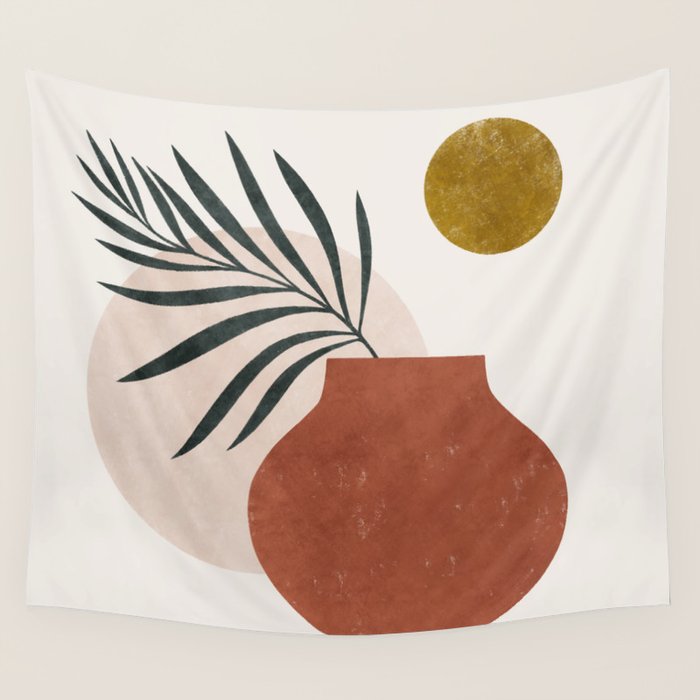 palm and vase Wall Tapestry Gallery Image 4