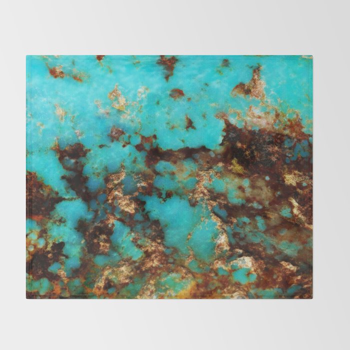 Turquoise I Throw Blanket Gallery Image 2