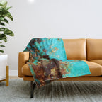 Turquoise I Throw Blanket Gallery Image 1