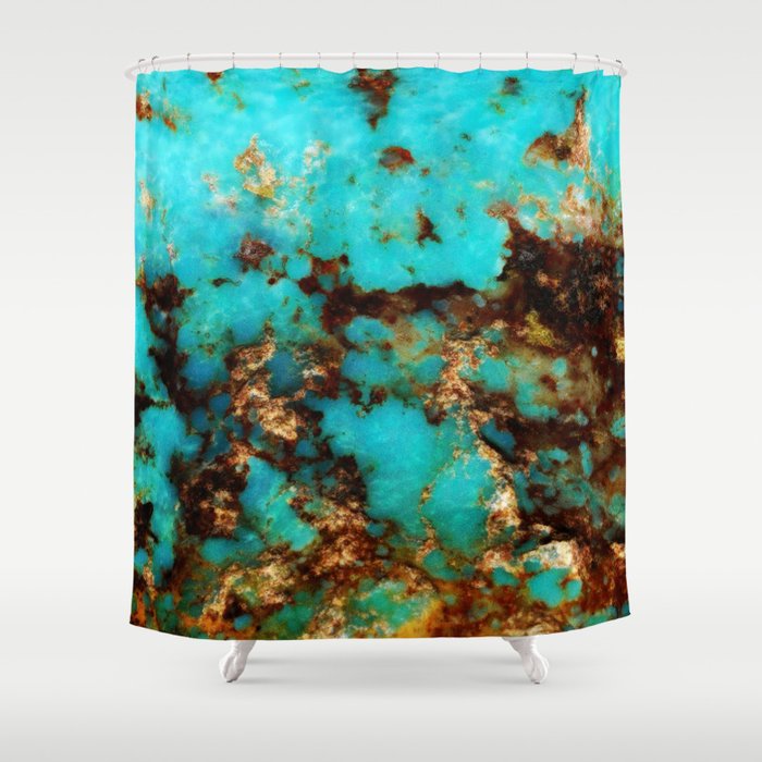 Turquoise I Shower Curtain Gallery Image 1