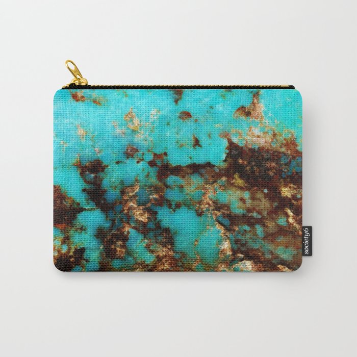 Turquoise I Carry All Pouch Gallery Image 1