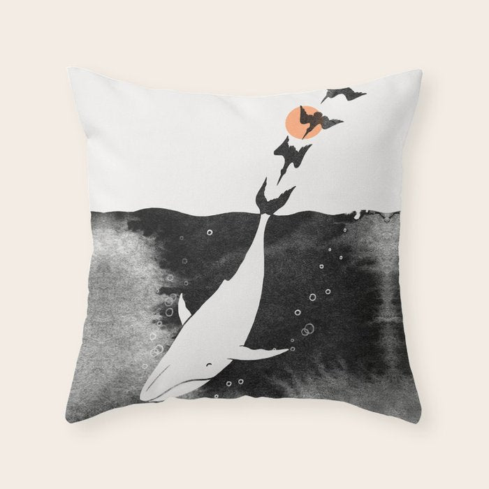 Dive into Happiness Throw Pillow Gallery Image 1