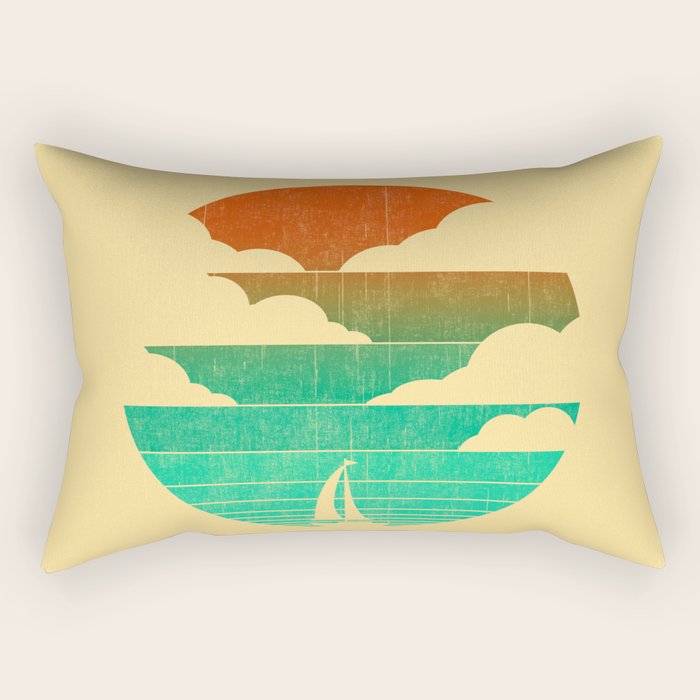 Go West (sail away in my boat) Rectangular Pillow Gallery Image 1