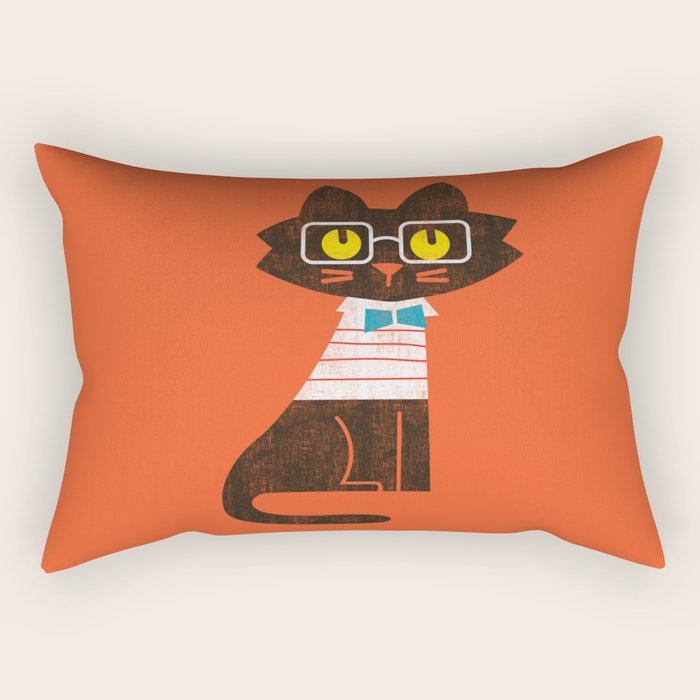 Fitz - Preppy cat Rectangular Pillow Gallery Image 2