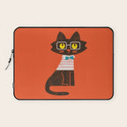 Fitz - Preppy cat Laptop Sleeve Gallery Image 1