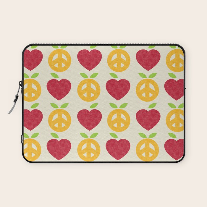 Apple and Orange - Love and Peace Laptop Sleeve Gallery Image 1