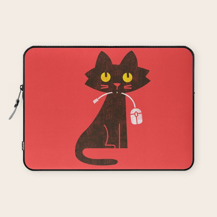 Fitz - Hungry hungry cat (and unfortunate mouse) Laptop Sleeve Gallery Image 1