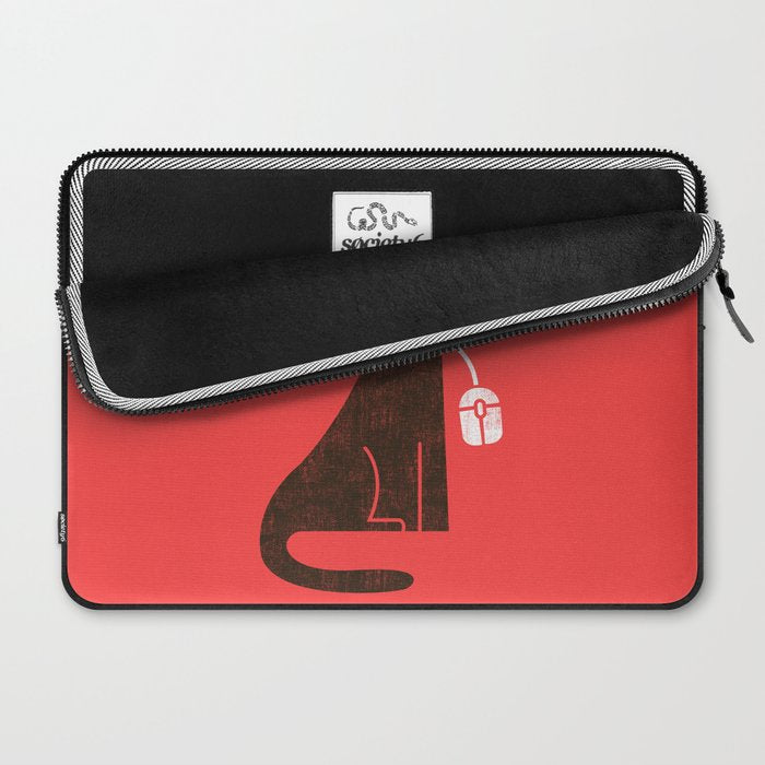 Fitz - Hungry hungry cat (and unfortunate mouse) Laptop Sleeve Gallery Image 2