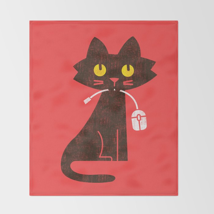 Fitz - Hungry hungry cat (and unfortunate mouse) Throw Blanket Gallery Image 2