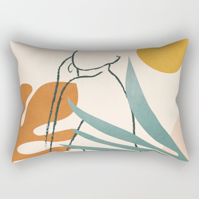 Minimal Line in Nature III Rectangular Pillow Gallery Image 1