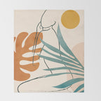 Minimal Line in Nature III Throw Blanket Gallery Image 2