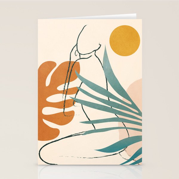 Minimal Line in Nature III Stationery Card Gallery Image 2