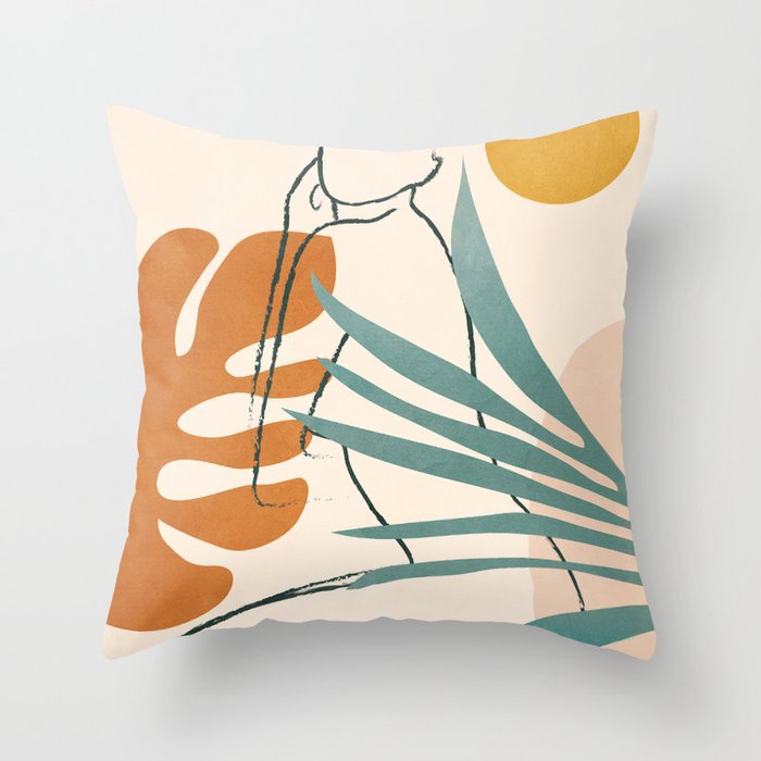 Minimal Line in Nature III Throw Pillow Gallery Image 6