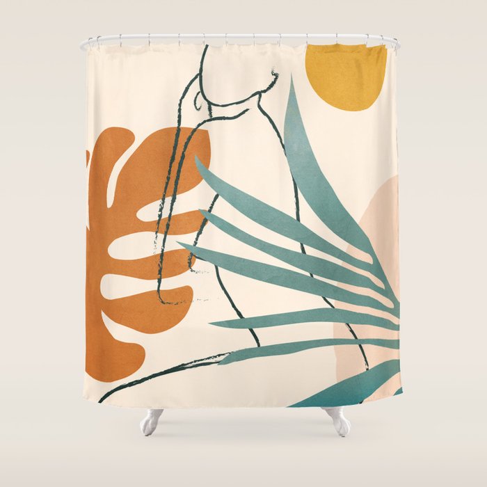 Minimal Line in Nature III Shower Curtain Gallery Image 1