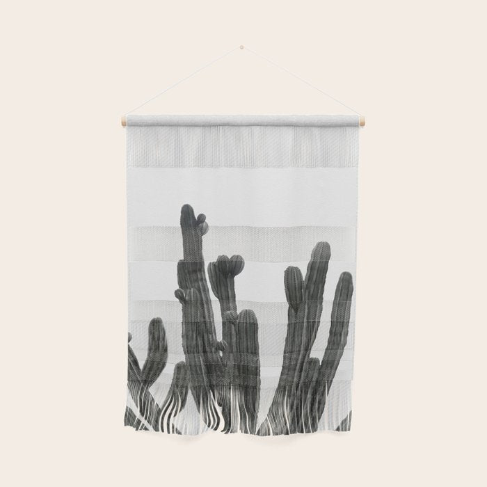 Black and White Cactus Wall Hanging Gallery Image 1
