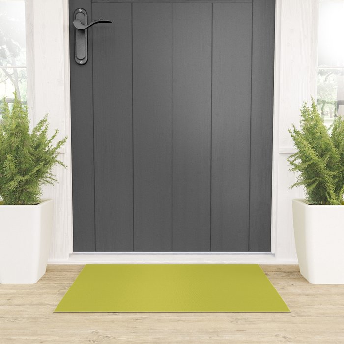 Cyber lime colour pattern  Welcome Mat Gallery Image 3