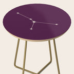 Cancer Zodiac Star Constellation Line Art Plum Purple Side Table Gallery Image 2