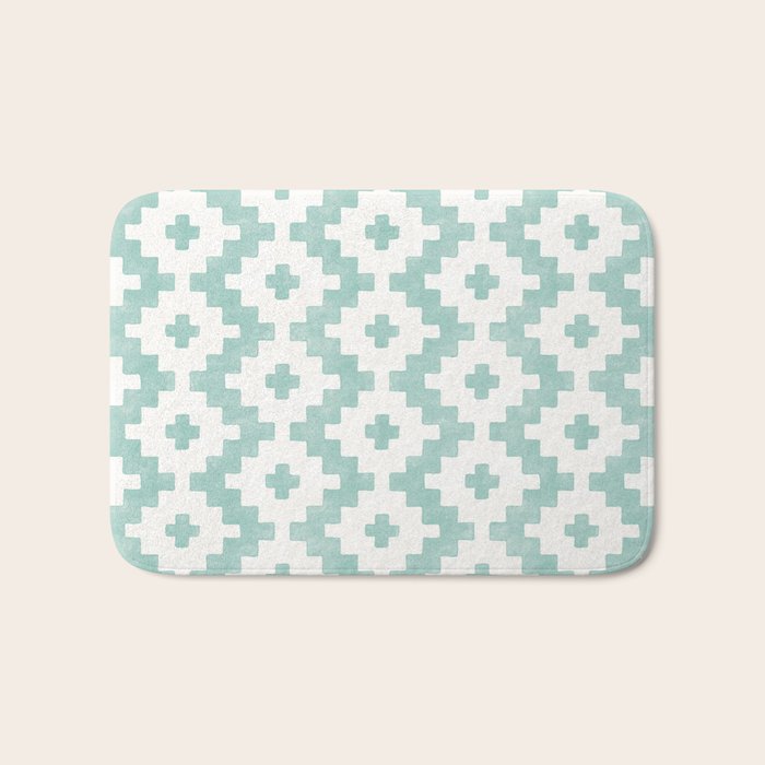 Taos - Turquoise  Bath Mat Gallery Image 1