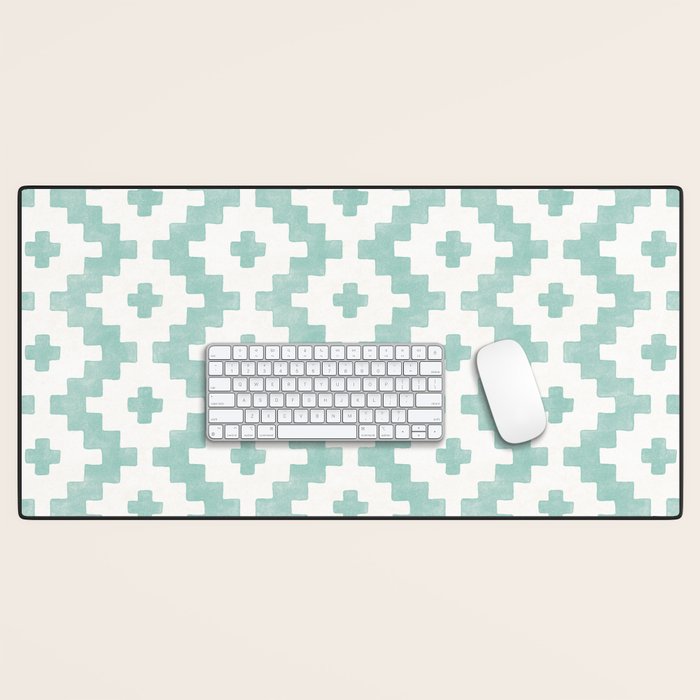 Taos - Turquoise  Desk Mat Gallery Image 1
