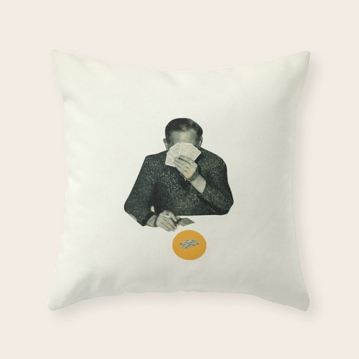 Poker Face Throw Pillow Gallery Image 6