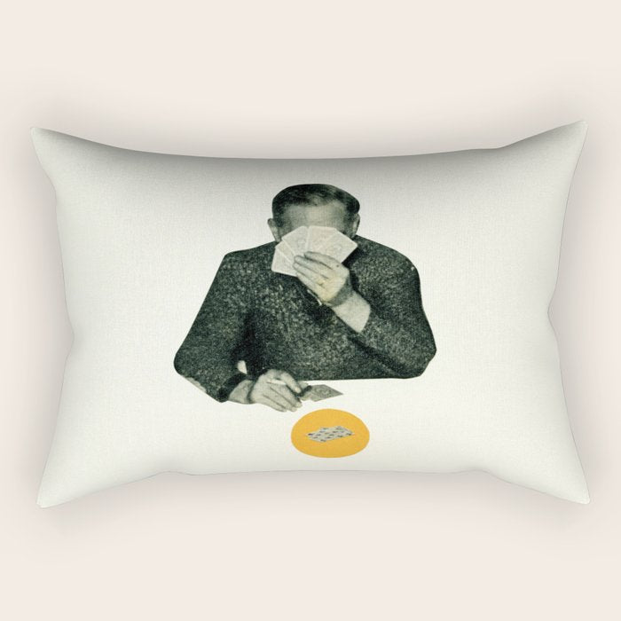 Poker Face Rectangular Pillow Gallery Image 1