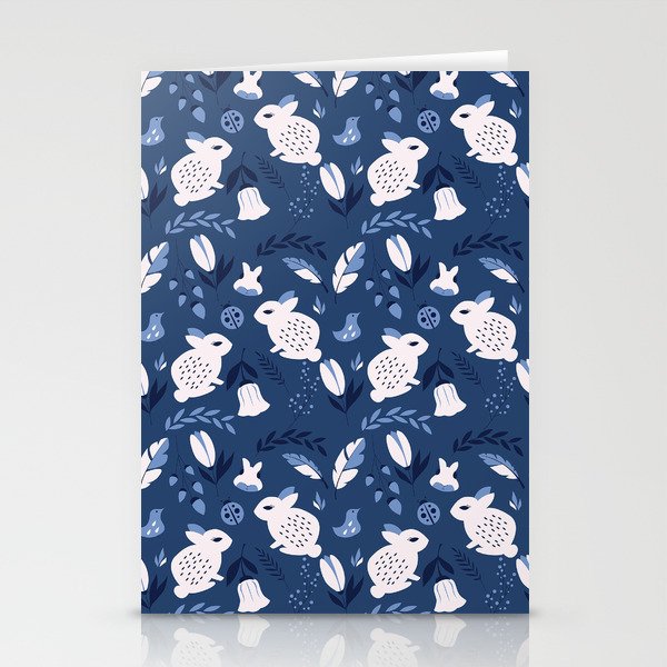Rabbits and Flowers 003 Stationery Card Gallery Image 2