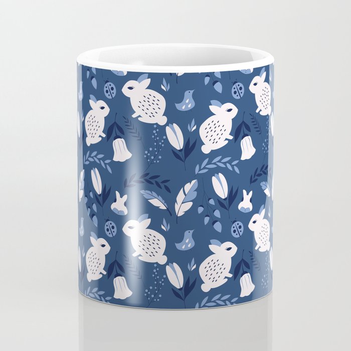 Rabbits and Flowers 003 Coffee Mug Gallery Image 4