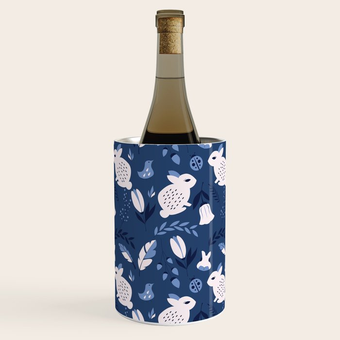 Rabbits and Flowers 003 Wine Chiller Gallery Image 3